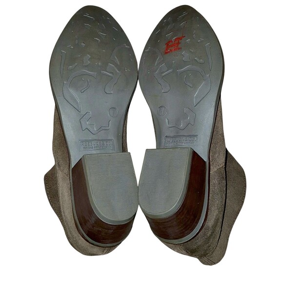 Vintage Sears Suede Leather Booties Size 7 USA Made Waterproof Zip Boho Goth - Picture 6 of 6